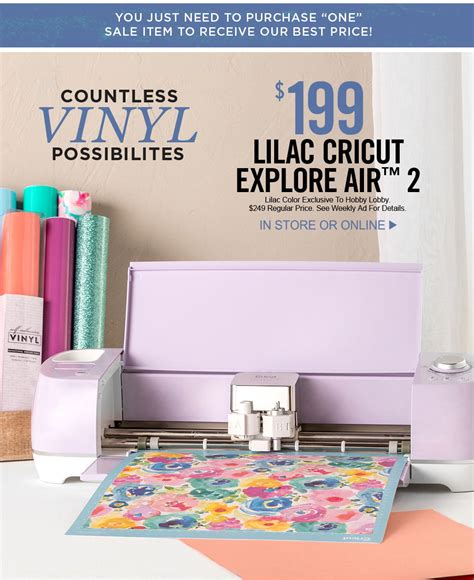 cricut hobby lobby sale.